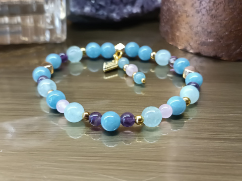 Bransoletka z kamieni naturalnych dla zodiakalnego wodnika Bransoletka z kamieni naturalnych dla zodiakalnego wodnika