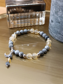 🌙 Bransoletka z labradorytu i cytrynu — magia, energia i elegancja ✨