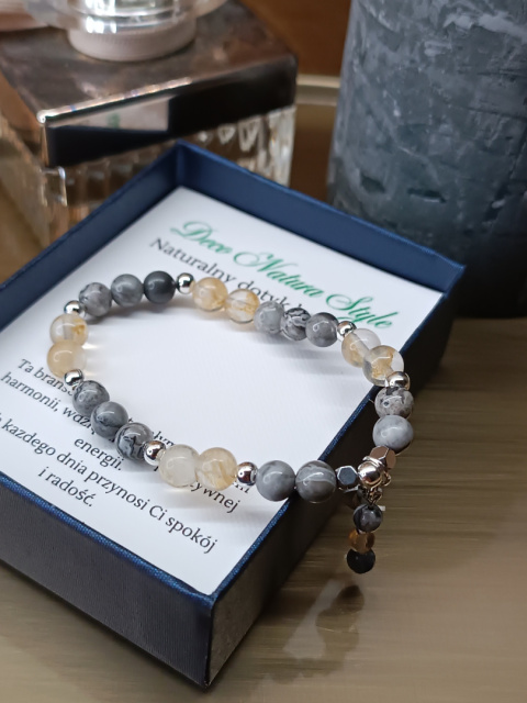 🌙 Bransoletka z labradorytu i cytrynu — magia, energia i elegancja ✨ 🌙 Bransoletka z labradorytu i cytrynu — magia, energia i elegancja ✨