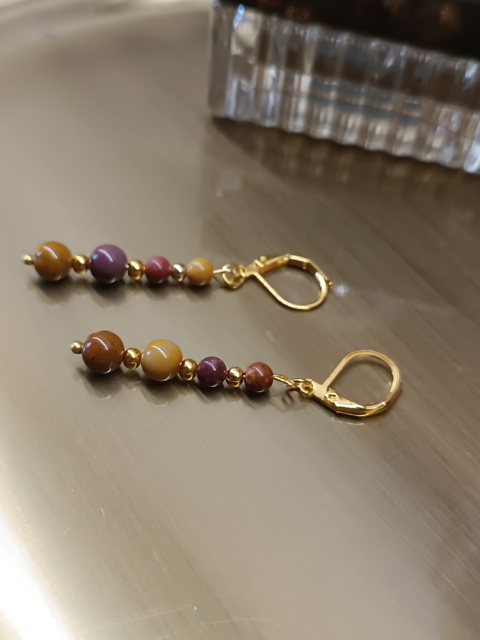 Kolczyki z Mokaitem i Onyksiem – Elegancka Prostota Kolczyki z Mokaitem i Onyksiem – Elegancka Prostota