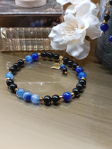Ręcznie wykonana bransoletka z turmalinem i lapis lazuli – energia i elegancja