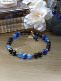 Ręcznie wykonana bransoletka z turmalinem i lapis lazuli – energia i elegancja