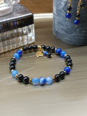 Ręcznie wykonana bransoletka z turmalinem i lapis lazuli – energia i elegancja