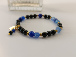 Ręcznie wykonana bransoletka z turmalinem i lapis lazuli – energia i elegancja