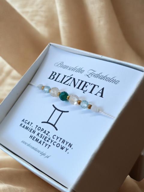 Bransoletka Zodiakalna BLIŹNIĘTA – lekkość, komunikacja, intuicja Bransoletka Zodiakalna BLIŹNIĘTA – lekkość, komunikacja, intuicja
