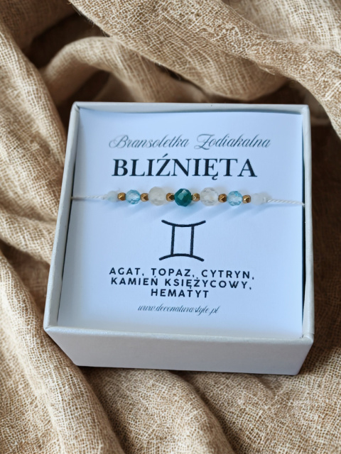 Bransoletka Zodiakalna BLIŹNIĘTA – lekkość, komunikacja, intuicja Bransoletka Zodiakalna BLIŹNIĘTA – lekkość, komunikacja, intuicja