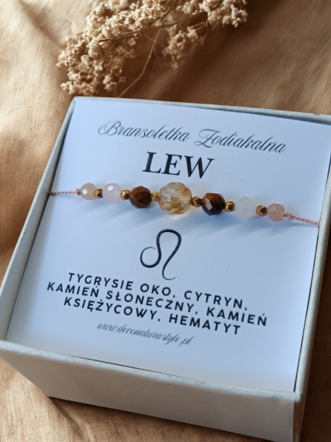 Bransoletka Zodiakalna LEW – siła, pewność, blask wewnętrzny Bransoletka Zodiakalna LEW – siła, pewność, blask wewnętrzny