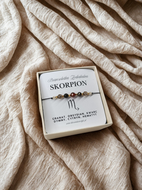 Bransoletka Zodiakalna SKORPION – transformacja, głębia, wewnętrzna moc Bransoletka Zodiakalna SKORPION – transformacja, głębia, wewnętrzna moc