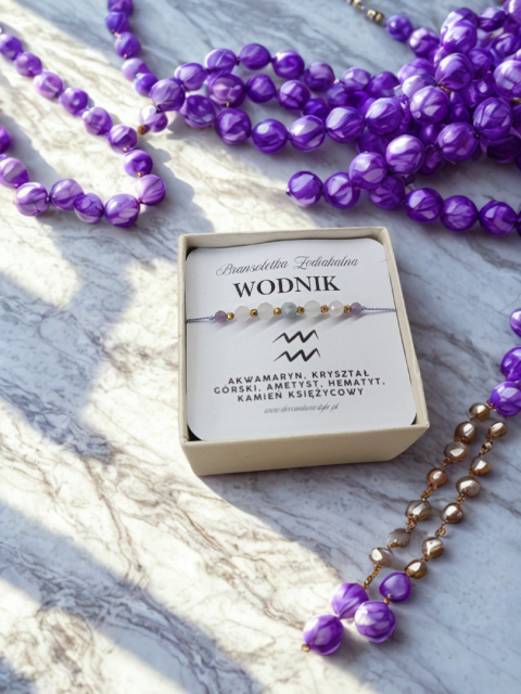 Bransoletka Zodiakalna WODNIK – wizja, wolność, świadomość Bransoletka Zodiakalna WODNIK – wizja, wolność, świadomość